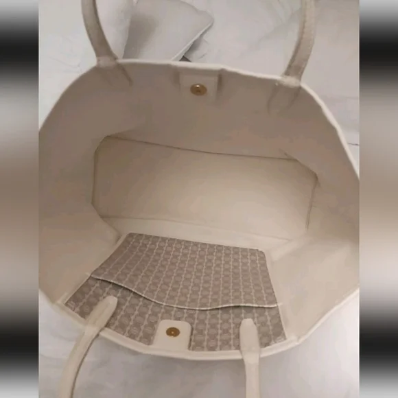 TORY BURCH GEMINI CHAIN PRINT LARGE TOTE HANDBAG - Picture 10 of 12